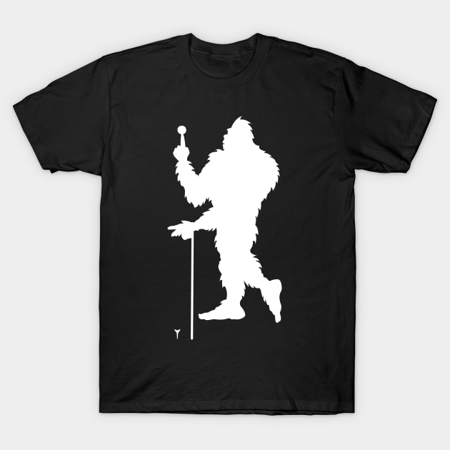 BIgfoot Playing Golff Player T-Shirt by Tesszero